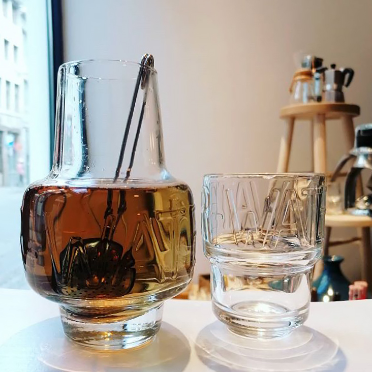 Spot French La Rochere simple glass letter embossed drink cup cold drink Nordic translucent water cup