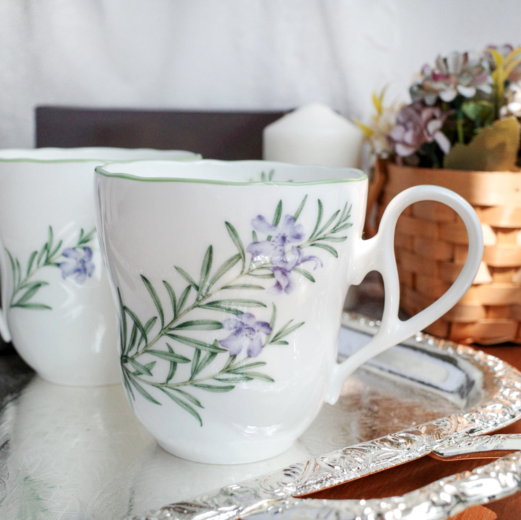 Spot Japan Imports Noritake then Wu English Herbs Vanilla Bone Porcelain breakfast Mark Cup 375ml