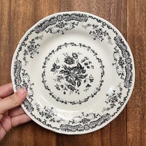 Spot Italian Bitossi Home Classical Rose Dinner Plate Saucer Coffee Teacup Teapot Retro dark Black