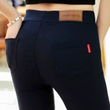 Черные цветные штаны, карандаш, осенние леггинсы, высокая талия, в обтяжку, большой размер