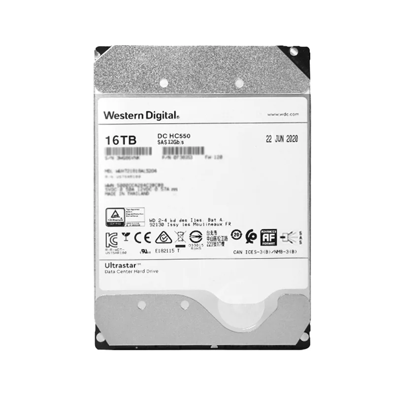 WD/西部数据 WUH721816AL5204 16T HC550 SAS enterprise-grade helium server hard drive