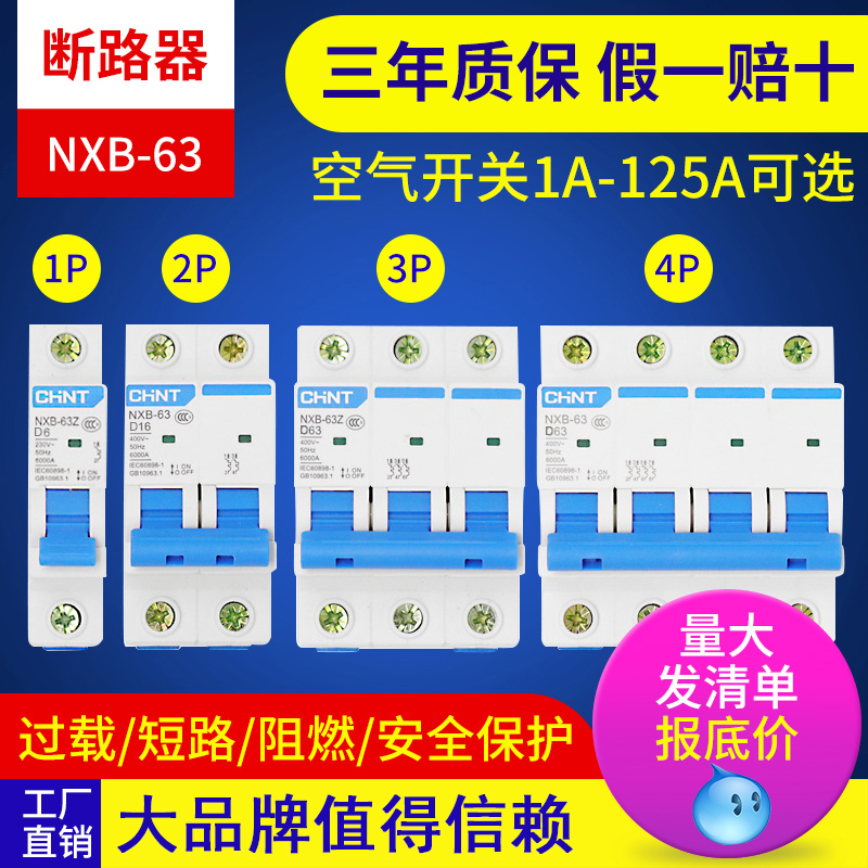 Positive Thai Breaker Air Switch NXB-63 D Type
