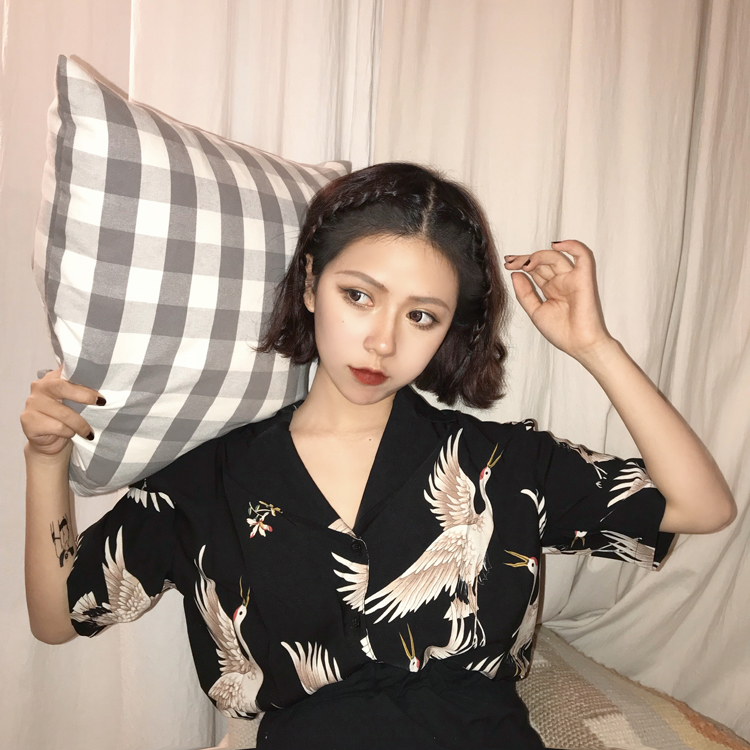 ¸´¹Å¸Ûζchic·çÏɺ×Ó¡»¨Å®×°³ÄÉÀ¶ÌÐä³ÄÒÂ2018Ïļ¾Ð¿î°Ù´îins»ð