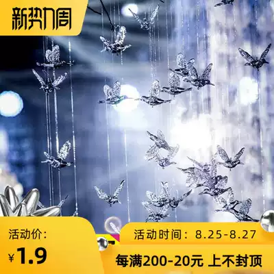 New hummingbird transparent acrylic flying bird aerial suspended ceiling decoration shopping mall window decoration stage wedding props
