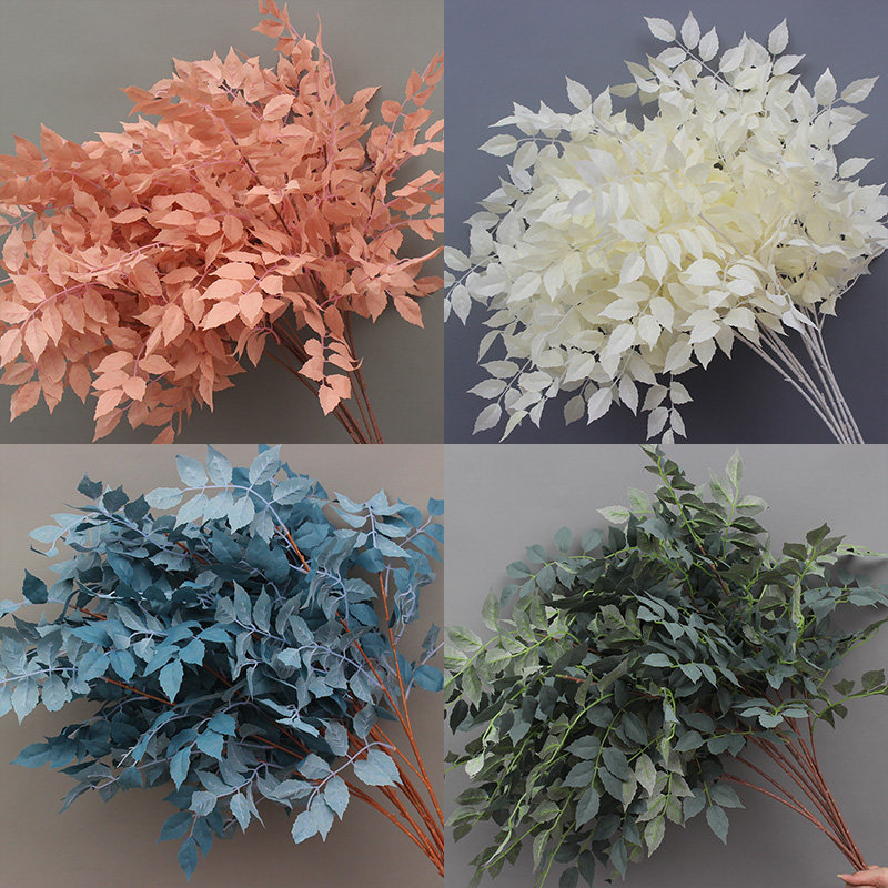 Wedding Ceremony Emulation Flower Single Ice Hearts Leaf Fake Flowers Lingxiao Green Planting Bouquet Wedding Hall Suspended Flower Arrangement Road Leading Flower Arrangement-Taobao