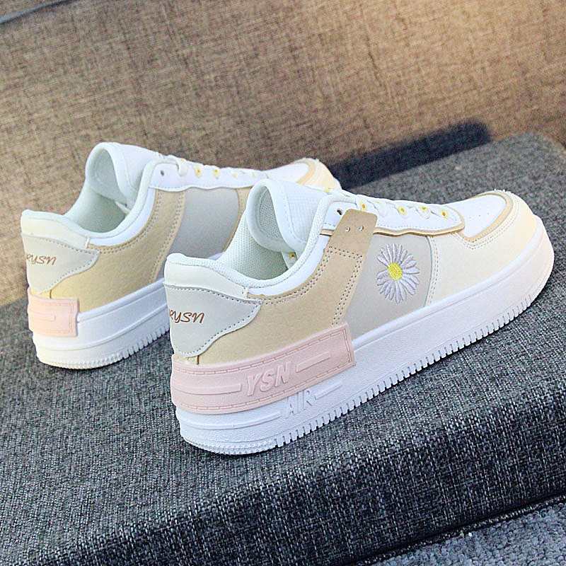 Hong Kong Tide Card 2022 New Internet Red Little White Shoes Men's Korean Version 100 Hitch Cream Shoes Lovers Casual Shoes Handsome Hoverboard Shoes
