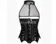 New châu Âu thắt lưng cơ thể vest corset phối cảnh PVC quần da sáng màu Quần lót corset gothic 1050