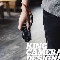 (KING)Camera wristband fine cowhide buckle retro hand made GR3 Ricoh black card Canon G7X universal