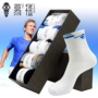 Mu vớ kháng khuẩn khử trùng màu cam vớ thể thao nam mùa xuân và mùa thu vớ cotton màu rắn trong ống vớ nam bốn mùa chạy vớ - Vớ nam tất lót lông