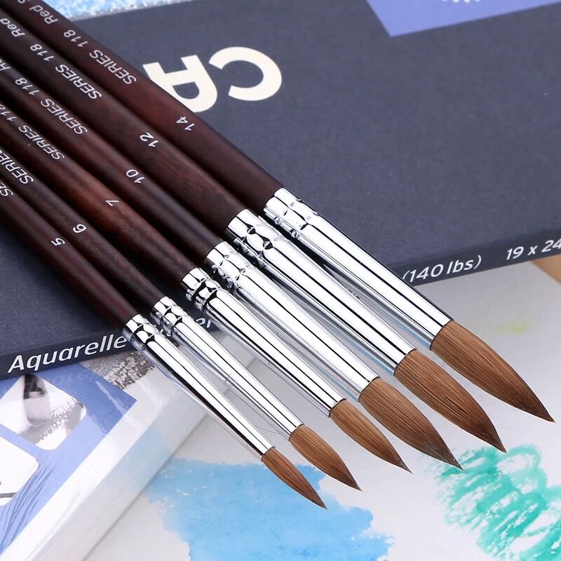 New Concept S118 Round Head Mink Wool Watercolor Painting Pen Check Pen Meme Pen Surface Pen