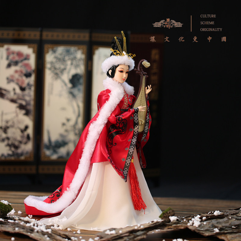唐人坊絹人唐娃娃中國四大美女西施楊貴妃貂蟬王昭君非遺手工擺件-淘寶