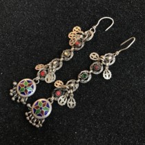 Indian old silver earrings