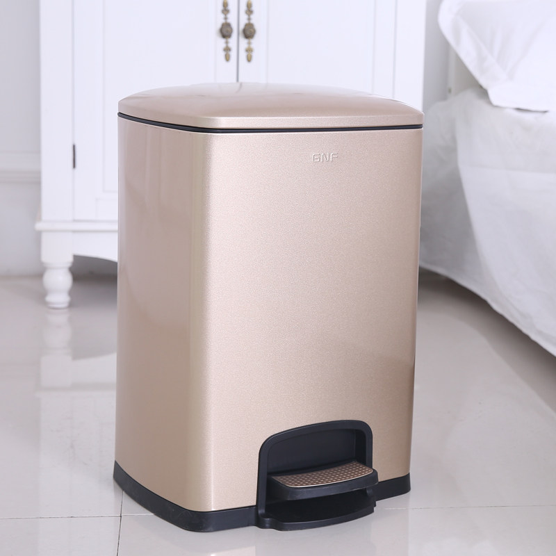 High-grade GNF stainless steel pedal trash can household 40L large capacity 30L kitchen 25L living room 8L covered trumpet