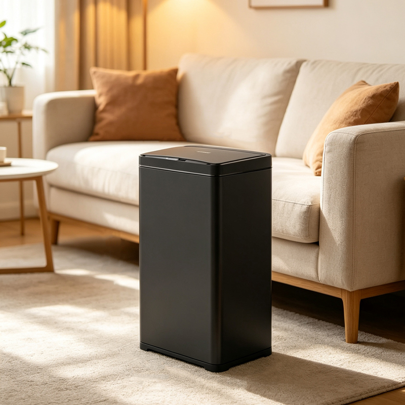 40-Liter Stainless Steel Rechargeable Smart Sensor Trash Can for Home Kitchen, Elevator Entrance, Lobby, Office
