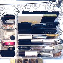 Transparent acrylic powder storage lipstick rack Cosmetics storage box Air cushion eye shadow plate Blush rack drawer partition