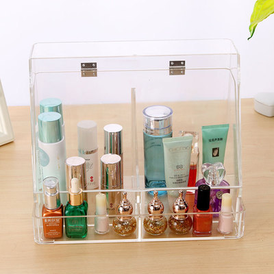 Dust-proof cosmetic storage box transparent skin-care pint red storage perfume finishing box combined drawer-type shelve
