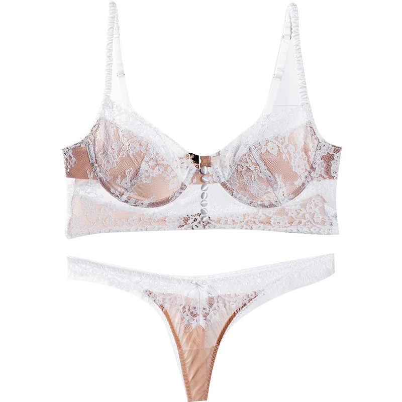 Underwear, supporting set, lace sexy thin wireless bra for eyelashes
