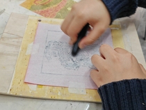 Pure hands of printing carpet black and white wood carving Chinese living room hanging painting year Dragon perennial portrait