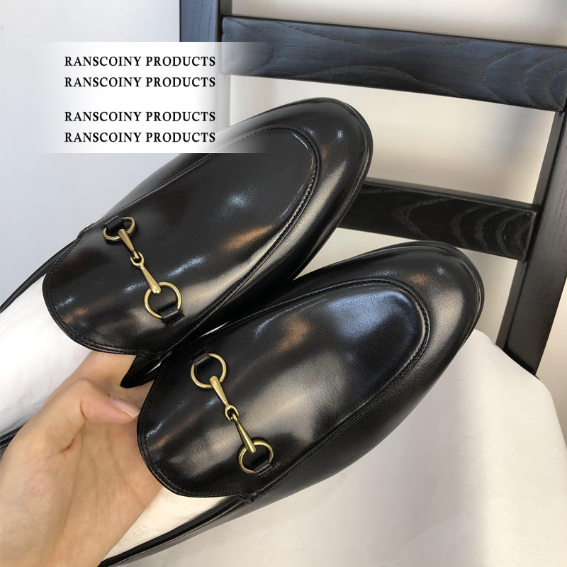 From a Prestigious Family! a Classic Work~ Italian Loafers, British Slip-On Leather Shoes with Horsebit Buckle for Men, Casual