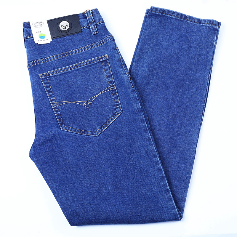 Apple Jeans Summer New Style Genuine Straight Loose Elastic Mid-Waist Diagonal Pocket High-End Thin Apple Long Pants