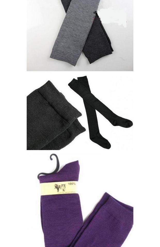 Joker cotton vớ mùa thu và mùa đông là đôi chân mỏng và dài màu cotton rắn chắc trên đầu gối vớ thời trang bốt tất ngắn cổ