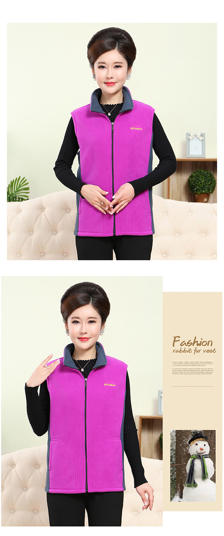 Áo vest trung niên và nhung dày mùa xuân và mùa thu áo vest mùa đông áo kiểu nữ hàn quốc cao cấp