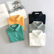 Quần áo xuân hè 2018 1 mới 2 bé trai cotton cotton dài tay áo polo 4 trẻ em 3 tuổi bé phiên bản Hàn Quốc áo thun 6