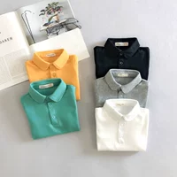 Quần áo xuân hè 2018 1 mới 2 bé trai cotton cotton dài tay áo polo 4 trẻ em 3 tuổi bé phiên bản Hàn Quốc áo thun 6 áo thun dài tay bé gái