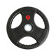 Commercial Gym Rubber-Coated Barbell Plates, Personal Training Studio Large Hole 5cm Hand-Grip Three-Hole Olympic Bar Weight Plates