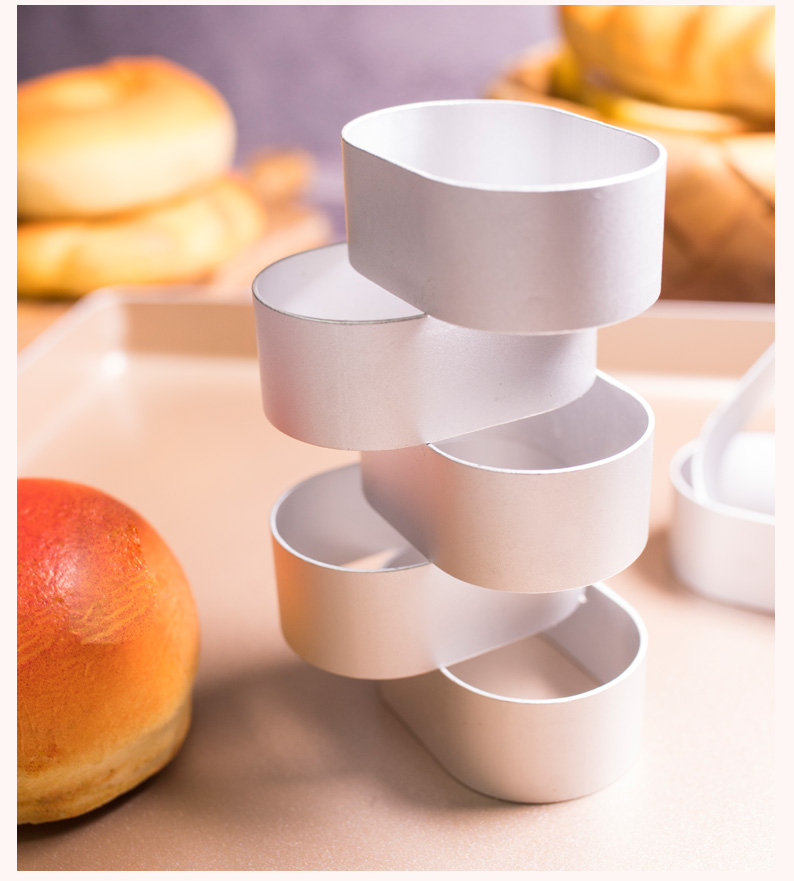 AiChef Oval Mousse Circle Bán trưởng thành Phô mai Khuôn Bánh phô mai nhẹ Bao quanh nhà Dụng cụ làm bánh 10 Gói - Tự làm khuôn nướng khuôn rau câu trung thu