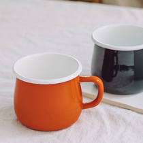 Tree enamel belly enamel cup home water cup large capacity mug office coffee cup cute Cup