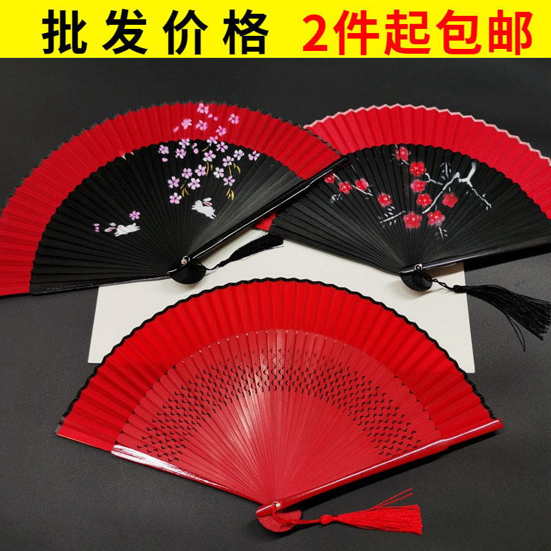 Fan girl folding fan Chinese style women's summer ancient style classical danceable dance craft fan