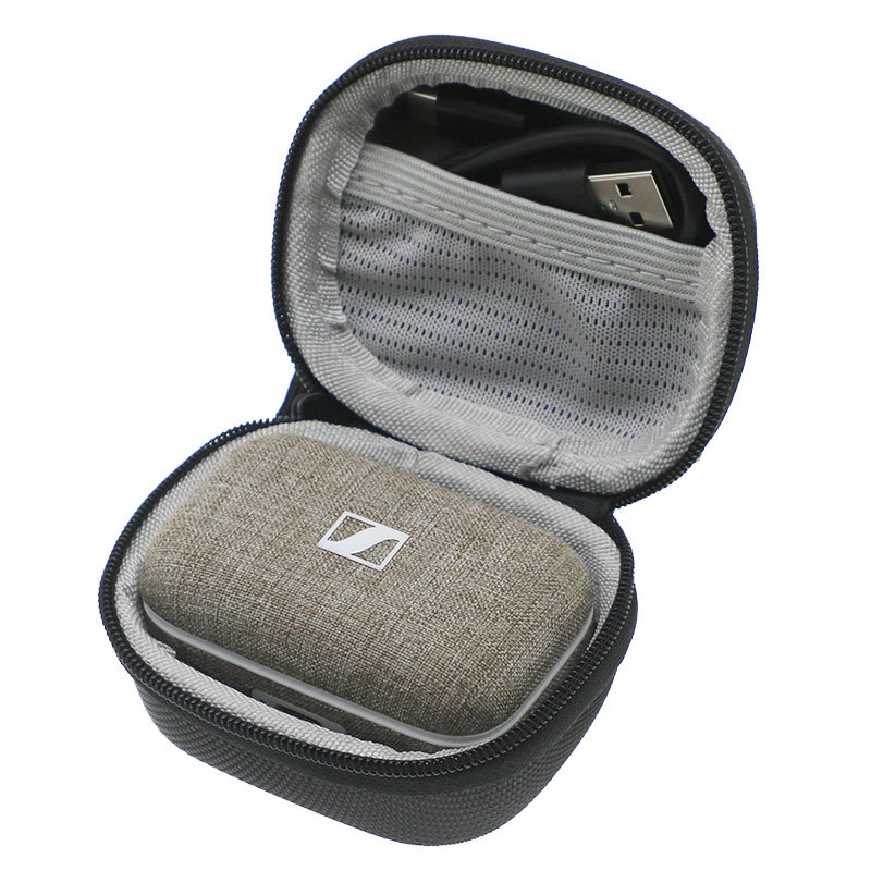Suitable for Sennheiser Momentum3/4 Wooden Steamed Bun Bluetooth Headset Cosmetics Bag Hard Anti-Fall Protective Cover Bag