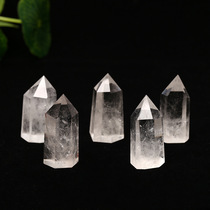 Natural Crystal column single-tip double-pointed white crystal column Crystal Feng Shui ornaments Crystal seven-star array transfer