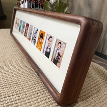 Walnut photo frame setting table solid wood washed photo made to print 1 first anniversary childrens growth record ID photo 2 inches