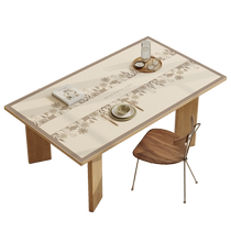 (Anti-scalding soft silicone) tablecloth waterproof and oil-proof no-wash retro style table mat FL dining table coffee table desktop protection mat