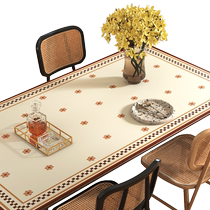 Q-elastic silicone table mat French high-end light luxury tablecloth waterproof and oil-proof wash-proof and anti-scalding household dining table coffee table mat