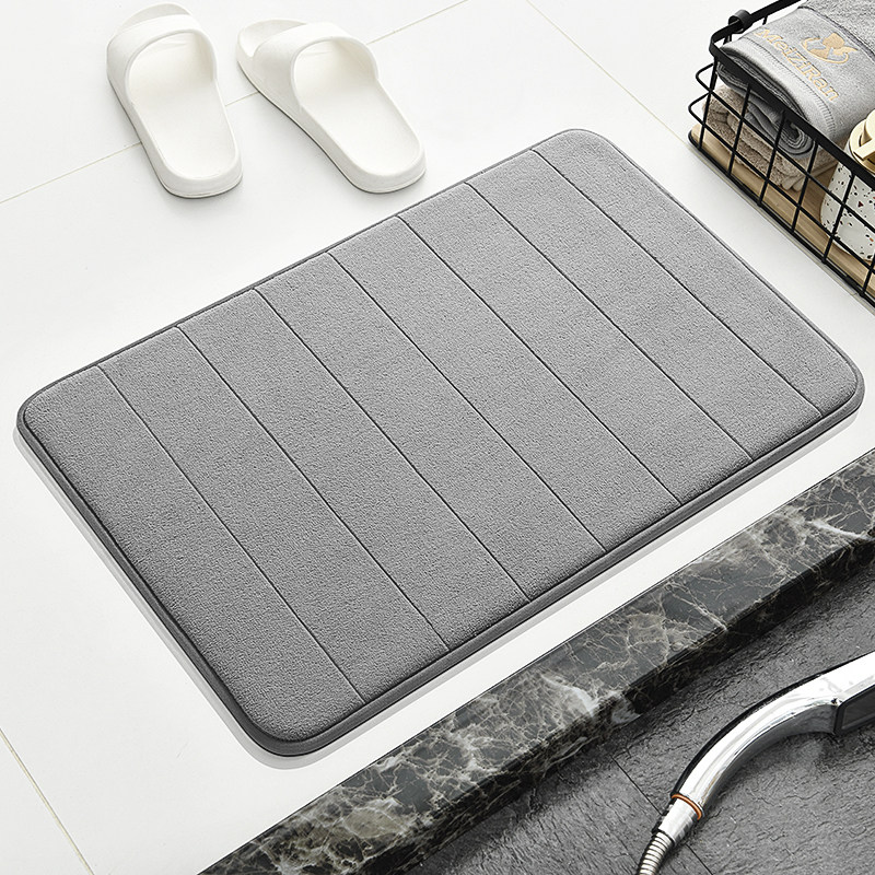 Memory Cotton Bathroom Anti-Slip Ground Mat Suction Carpet Kitchen Door Mouth Toilet Anti-Slip Sub Toilet Thickened Footbed-Taobao