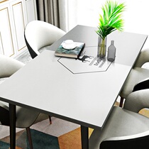 Net red modern light and luxurious leather table cloth waterproof and oil-free anti-burn and burn-proof rectangular home pvc tea table mat