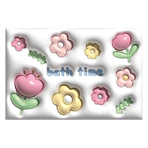 Bathroom 3D three-dimensional absorbent floor mat household washbasin countertop soft diatom mud bathroom quick-drying non-slip foot mat