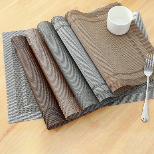 Modern simple PVC insulation mat dining table mat Western food mat anti-scalding insulated bowl mat waterproof tablecloth plate mat