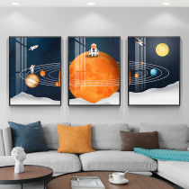 Living Room Decoration Painting Cartoon Cartoon Triplex Painting Sofa Background Wall Mural Painting Modern Minimalist Restaurant Decoration Painting