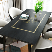 Tasteless leather table cushion modern anti-paddling and anti-oil and anti-burn and thick table cloth pvc Home tea table cushions