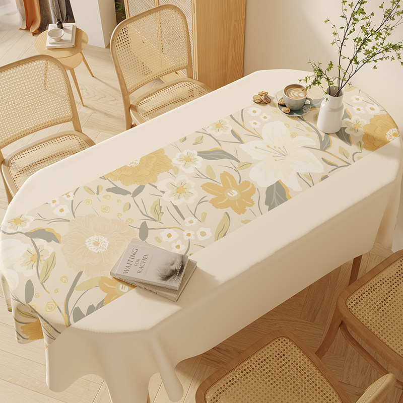 2023 new table table cloth free of washing waterproof and anti-oil light extravaganza Superior senses Dormitory Table Cloth Rectangular Tea Table Mat-Taobao