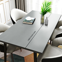 Leather table cloth modern light and luxurious household waterproof and anti-wash line text tea table cushion table cushion anti-scalding pvc