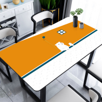 Nordic cartoon leather tablecloth waterproof and oil-proof disposable anti-hot table coffee table mat student ins Net red book table mat