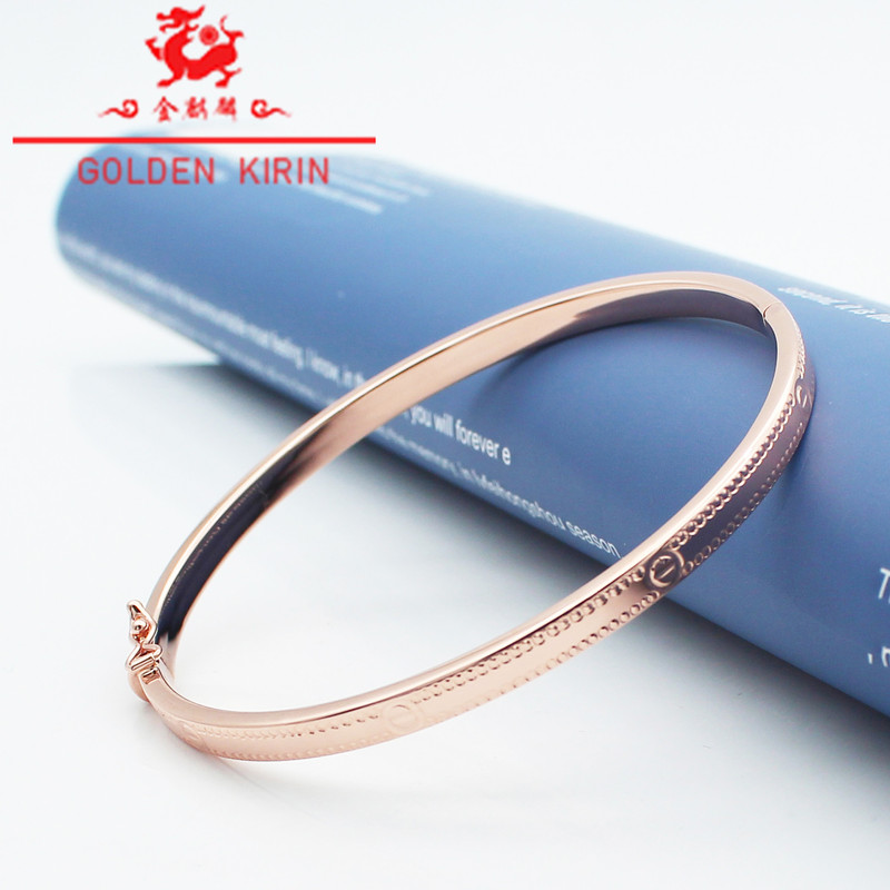 Russian 585 Purple Gold 14K Rose Gold Imperial Concubine Bracelet, Fashionable and Simple, Elegant Bracelet, Versatile Gift for Girlfriend