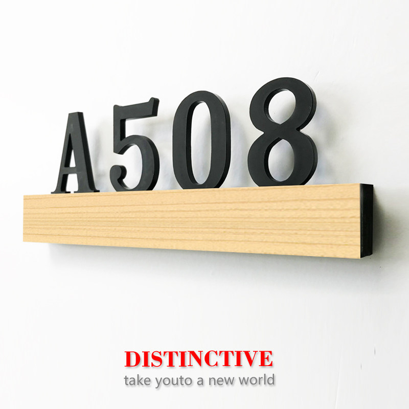 Room number plate digital stickers high-end hotel number plate custom dining room box tips household house number creative logo