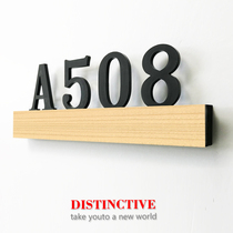  Room number plate digital stickers high-end hotel number plate custom restaurant box tips home house number creative logo