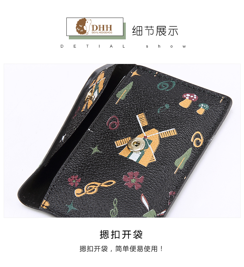 Phần mỏng của phụ nữ DHH gói thẻ nhỏ gói thẻ mini gói thẻ bus chủ thẻ kinh doanh đa chức năng gói thẻ ngân hàng ví tiền nữ